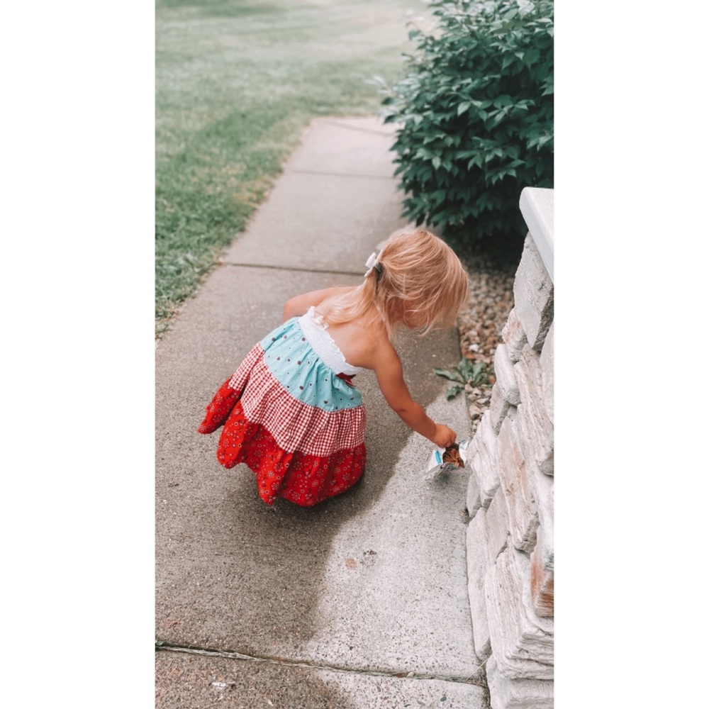 3T • Blueberi Blvd Red White and Blue Patchwork Sundress
